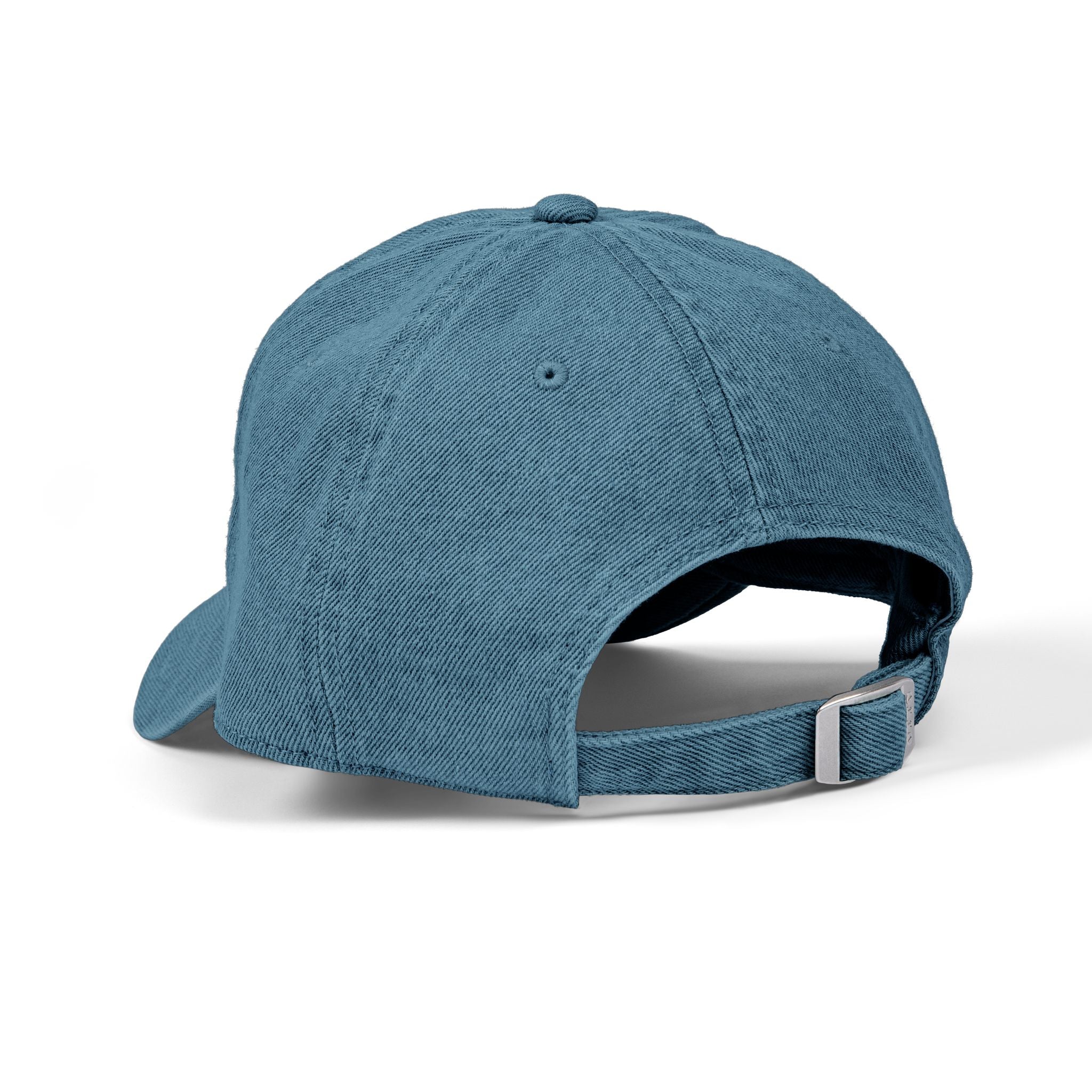 Denim Hat — Embroidered "here, now." Relaxed Dad Cap for Mindfulness & Everyday Wear