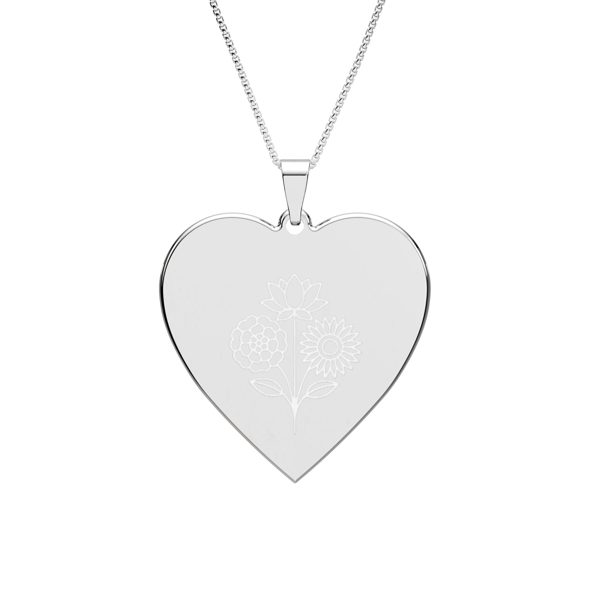 MY GIRL — Holding You in Truth, Light, and Power  — Engraved Heart Pendant (Silver or Gold)