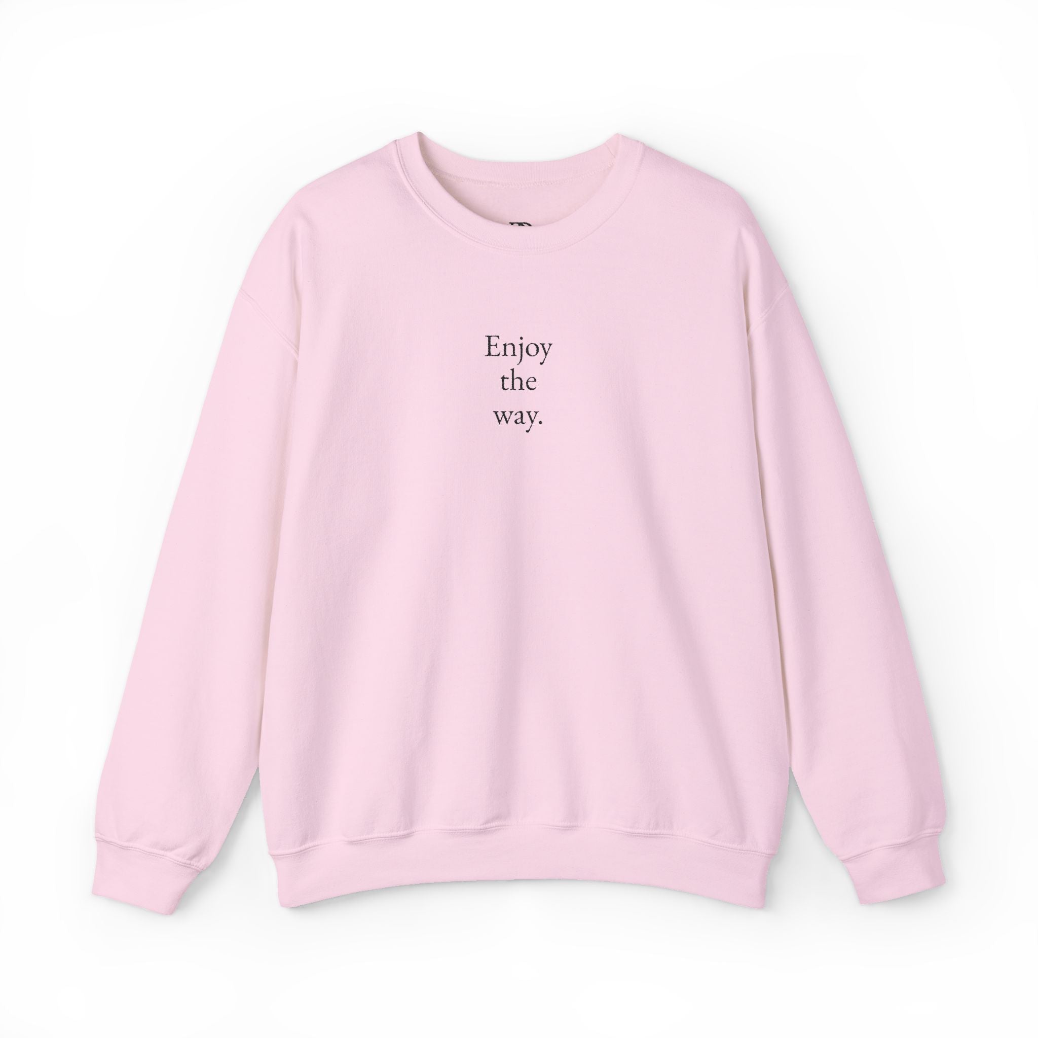 "Enjoy the Way" - Embroidered Minimalist Crewneck Sweatshirt