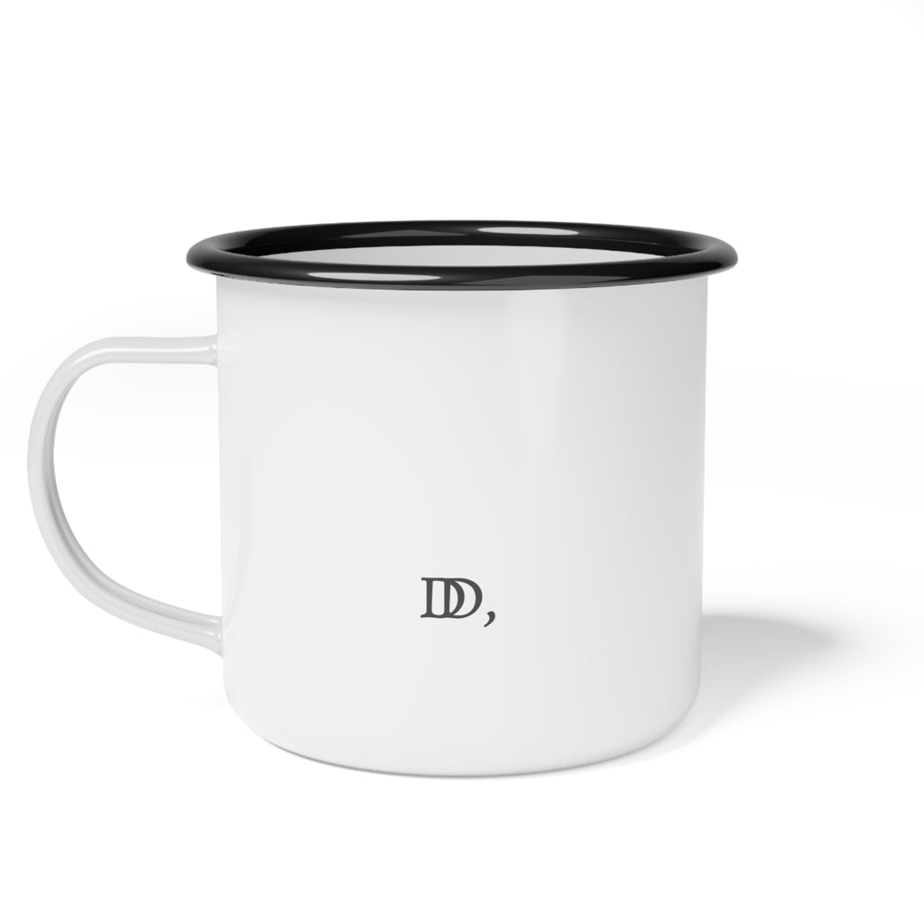 Enamel Camp Cup — Minimalist D,D Monogram Camping Mug